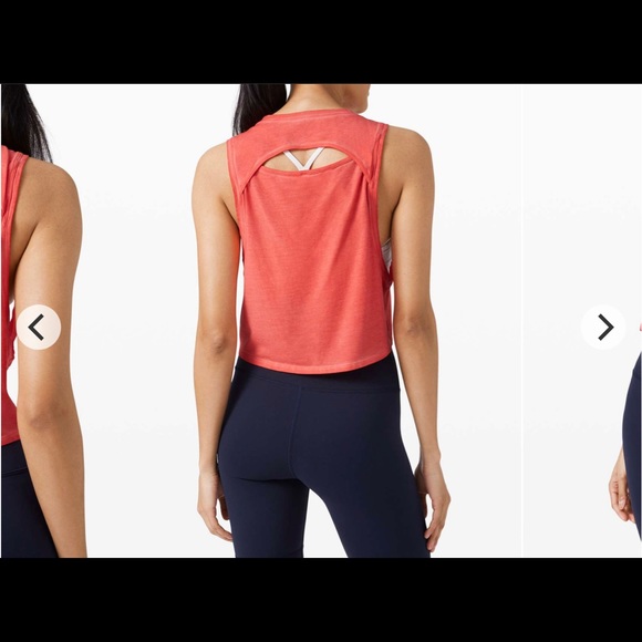 Lululemon Cut Back Crop Tank *Wash - Picture 1 of 3